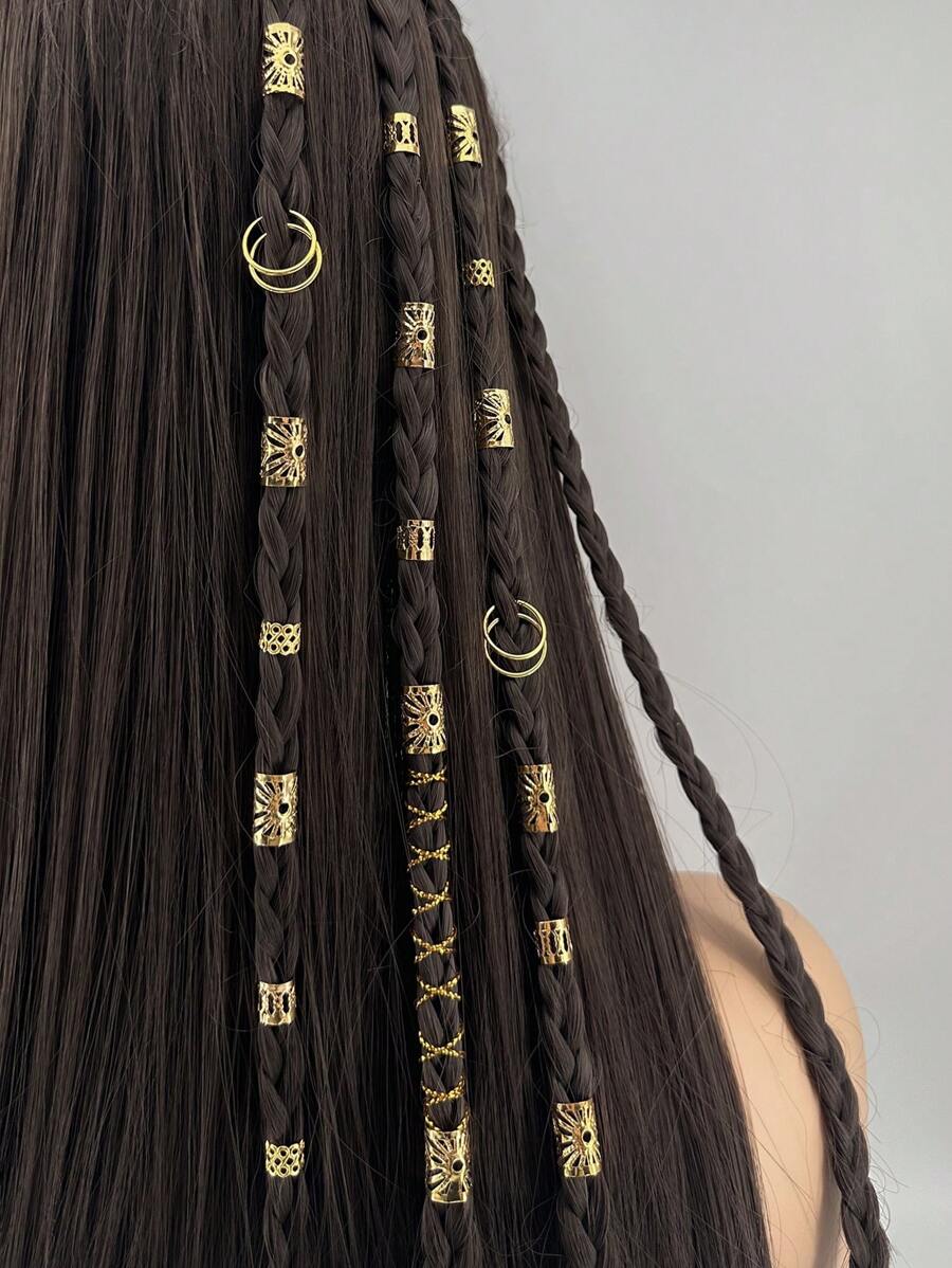 41件套编发配件套装，夏季发饰，脏辫配件，编发发圈，发夹，发饰，脏辫配件，发夹，学习用品，头部饰品，发卡