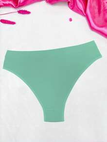 Comfort Thong Panties With Folded Waistband - 青檸色 - 查看 2