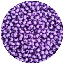 Kit 300 Pearl Beads 6mm Hexagonal Faceted 3 Colors Bracelet Jewelry - Dusty Purple - View 2
