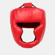 1pc Enclosed Style Training Combat Helmet For Martial Arts Fighting, Boxing Protective Gear - Multicolor - View 8