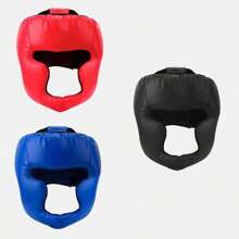 1pc Enclosed Style Training Combat Helmet For Martial Arts Fighting, Boxing Protective Gear - Multicolor - View 6