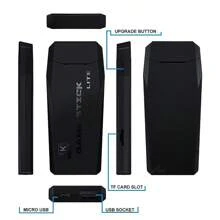 M8 Game Stick Mini TV Handheld Portable Nostalgic Game Console Emulator Wireless Gamepads Video Game Retro Classic Game 4K HD Output Dual Rocker - Black - View 6