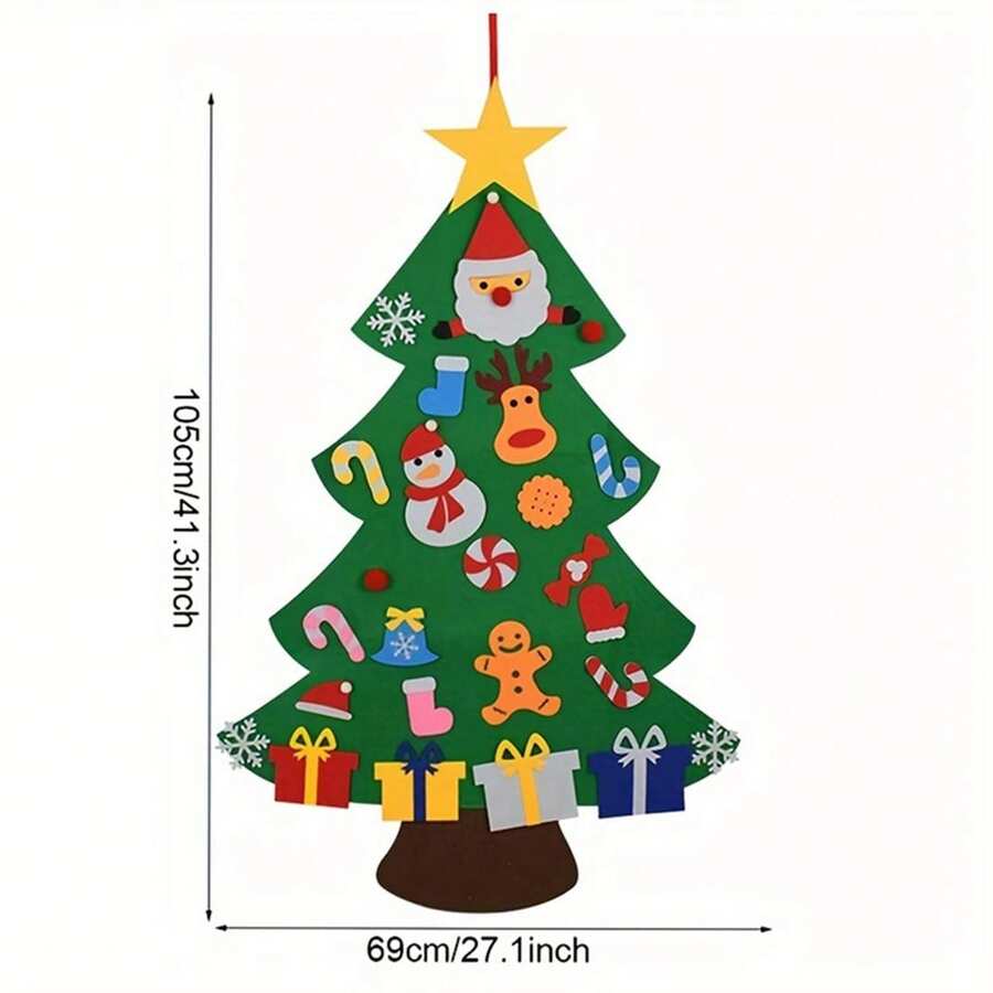 1set Santa Felt Christmas Tree Christmas Decorations Christmas Pendant