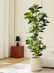 80/120厘米热带榕树，大型人造榕树，塑料榕树叶，逼真的玉兰叶，仿真棕榈树，适合家居花园装饰，不含花盆，1件装，情人节、生日、毕业礼物