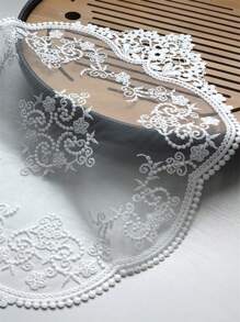 2pcs/4pcs/6pcs Vintage Lace Placemats, Handmade Embroidered Table Mats For Dining Table, Kitchen, Holiday, Wedding Decoration