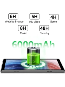 Qetupa P5 Android 13 10.1 Inch Tablet,4GB RAM(Expanded 4GB RAM)+128GB ROM,MTK 6797 Processor Up To 2.0 GHz, 6000mAh, Dual Camera 5MP+13MP, BT 5.0, 1280 * 800 Touch Screen, 5G/2.4G WiFi