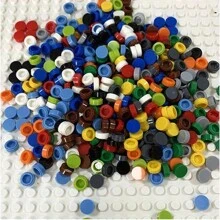 200 stuks/partij Tegel 1x1 Ronde Speciale Baksteen Bouwblok Kleine Deeltjes Bulk Bakstenen Onderdelen Diy Speelgoed Wintercadeaus, Bouwstenen, Bouwstenen, Bakstenen