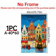 Navidad en Brujas, Bélgica, impresión artística de Brujas, arte navideño, decoración navideña, Markt Brugge, póster de viaje a Brujas, Bélgica, conjunto de 1, pósteres de lienzo, decoración de pared de lienzo para el hogar, sala de estar, dormitorio, cocina, baño - Multicolor - Ver 18