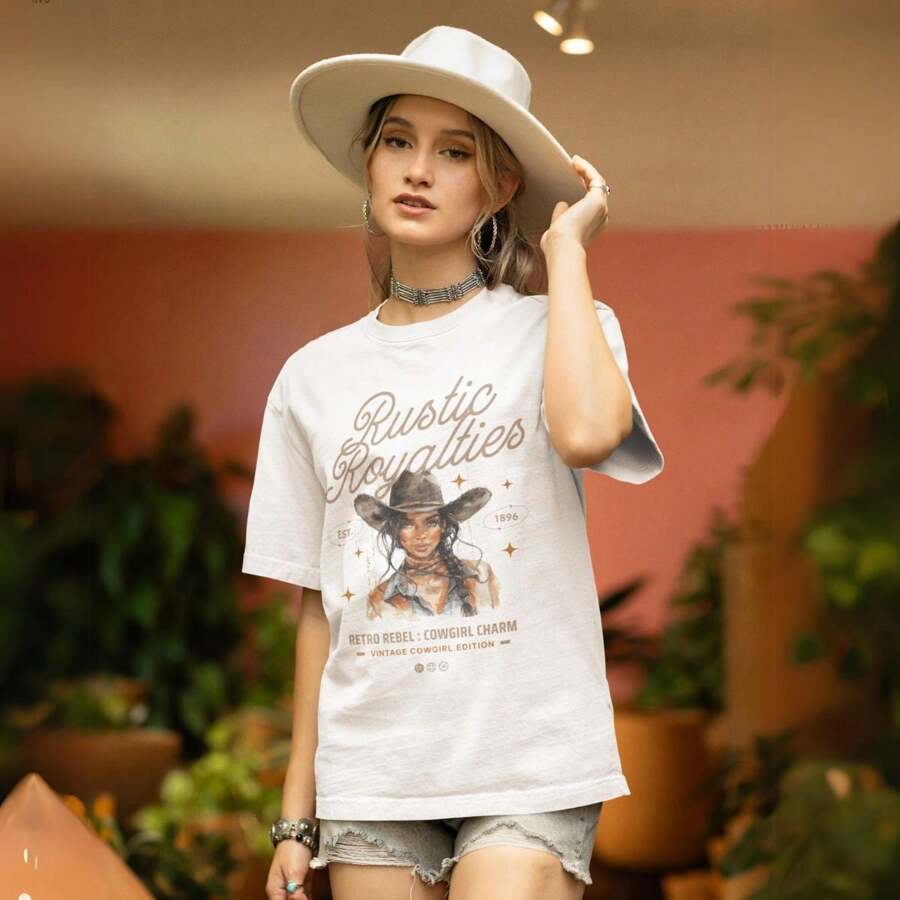 RUSTIC 100% Cotton Printed Women's T-Shirt Blouse - 白色 - 查看 1
