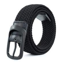 1 pièce Ceinture élastique pour hommes avec boucle à ardillon, ceinture de golf décontractée, ceinture de pantalon respirante, confortable et réglable pour le port quotidien sans perçage, école décontractée, affaires, petit ami, mari, père, cadeau pour hommes. Convient pour les adolescents, les jeunes, les hommes, le style décontracté, les activités de plein air, les vacances, les remises de diplômes, les anniversaires, le port quotidien - 3515A - Voir 12