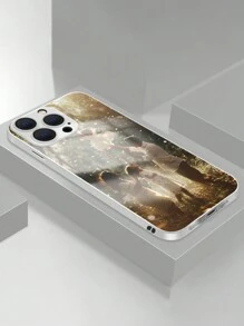 1pc Customized Sexy Black Skin Phone Case Compatible With Iphone 16 Pro Max/16 Plus, S25 Ultra/S25 Plus/S25, Compatible With Redmi And Other Models,Customized Phone Cases,Street Casual Chic - Silver - View 4