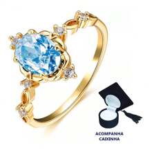 Anel Enfermagem Verde de Formatura Banhado a ouro 18k