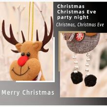 4 件/套装饰吊坠 - 圣诞老人、雪人、驯鹿和熊，适用于树、家庭、场景、房间、窗户装饰、节日派对装饰、返校情人节