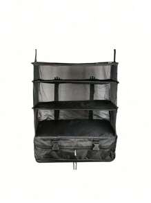 Travel Organizer Travel Luggage Bag Hanging Packing Cubes With Hanging Shelves And Laundry Storage Compartment Travel Essentials, Hanging Storage Bag Wall Storage Bag Door Storage Bag Clothes Storage Clothes Organizer Clothes Storage Box Closet Organizer For Boy Girl Men Women Student Unisex For Bedroom School Dorm Essentials Clothes Organizer College Organization Hanging Closet Organizer Organization And Storage Organizer Storage Containers Closet Storage Wardrobe Organiser Hanging Organizer For Wardrobe Closet Bedroom Dorm Essentials For Storage Underwear Bra Sock Pants Jeans T-Shirt Dress - Black - View 3