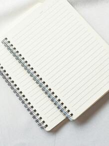 1pc A5 60 Pages Floral Design Spiral Notebook For Students, Thick Pages & Lined Inner Pages, Random Color Back To School