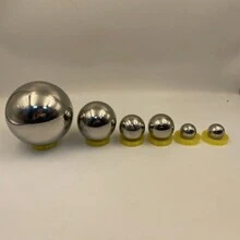 6 pezzi Sfere decorative in acciaio inossidabile riflettenti da 32-120 mm, sfere decorative lisce e senza cuciture per laghetto da giardino, scrivania domestica, decorazione della stanza, Ognissanti e Natale, decorazioni natalizie