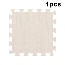 1pc/10pcs, 12"X12", High Strength Interlocking Floor Mats With Wood Grain Pattern, Suitable For Living Room, Kitchen, Bedroom, Anti-Collision/Anti-Slip/Waterproof, Puzzle Foam Flooring, Comes With 1 Edge Trim