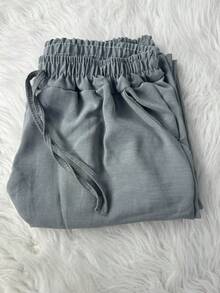 Plus Size Women's Social Pantalona Pants Tailoring Noble Size - 灰色 - 查看 2