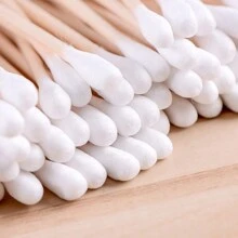 500/300/100pcs Cotton Swabs, Double-Ended Cotton Swabs, Household, Cosmetics, Makeup Remover And Ear Cleaning Cotton Swabs, Ultra-Portable, Suitable For Travel(Packing Random)