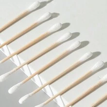 500/300/100pcs Cotton Swabs, Double-Ended Cotton Swabs, Household, Cosmetics, Makeup Remover And Ear Cleaning Cotton Swabs, Ultra-Portable, Suitable For Travel(Packing Random)