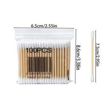 500/300/100pcs Cotton Swabs, Double-Ended Cotton Swabs, Household, Cosmetics, Makeup Remover And Ear Cleaning Cotton Swabs, Ultra-Portable, Suitable For Travel(Packing Random)