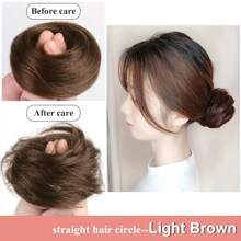 女士合成纤维凌乱发髻发圈、发带、发绳、甜甜圈发髻、弹性发夹、马尾辫接发、发饰 - 彩色 - 查看 3