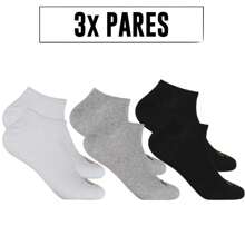 Kit 3 Pairs Of Rafa Parize Unisex White Invisible Comfort Socks - 黑與白 - 查看 1