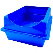 Large Cat Litter Box With Extension + Shovels - 寶藍色 - 查看 3