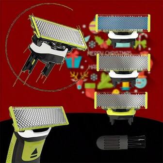  1pc/2pcs/3pcs/4pcs Replacement Shaver Heads, Compatible With Philips OneBlade QP2520, QP2530, QP2630, QP2620, Christmas Gift