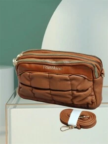 New Single Shoulder Multi-Compartment Mobile Phone Bag, Small Crossbody Bag, Versatile And Practical - 摩卡棕 - 查看 4