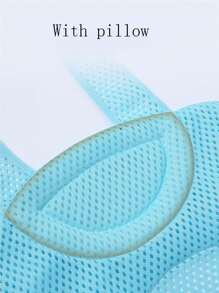 1 pieza Red de baño en forma de T con 5 hebillas, soporte de baño transpirable y antideslizante para bebé de 0 a 18 meses. Apto para la mayoría de bañeras. Nuestra red de baño también se puede usar como flotador para bebé en Navidad, Halloween, Acción de Gracias para asegurar un baño  y alegre de su bebé.