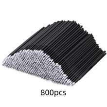 Microaplicadores Descartáveis para Extensões de Cílios - Escovas Aplicadoras Micro Sem Fiapos para Lábios, Varetas de Rímel para Cílios, Dentes, Unhas, Delineador e Cuidados Pessoais (50/100/200/300/500/600/800 peças)