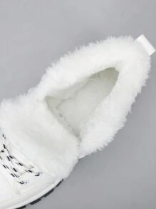 Klasyczne modne ocieplane polarem ciepłe buty śnieżne dla kobiet, wygodne w noszeniu