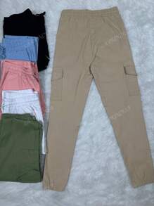 LA PRINCESA Leggins Tipo Biker bolsillos laterales pantalones casuales con cordón Pantalones Cargo de Mujer Versátiles para Citas