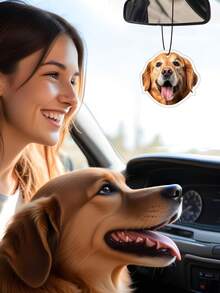 1pc Custom Face Double-Sided Car Air Freshener - Custom Photo Freshener 14 Scents, Customizable Car Decor - Personalized Freshener - Perfect Gift For Him, Her, Friends, Family, And Loved Ones - Great For Cars, Wardrobes, Bathrooms, Bedroom, Shoebox, And Hanging Ornaments - Lovely Gift, Funny Gift, Ideal For Birthdays, Anniversaries, Driving Test Pass, First Car, Valentine's Day, Mother's Day, Father's Day