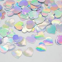 Iridescent Party Decorations - 300Pcs Paper Heart-Confetti For Birthday Party Decorations Winter Christmas Decorations Wedding Bridal Shower Engagement Bachelorette Anniversary Valentine's Day Mother's Day - Laser - View 1