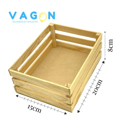 Kit 12 huacales de madera, medidas 15x20x8 cm, excelente para regalos, centros de mesa y decoraciones creativas, material natural resistente, fácil de personalizar para cualquier celebración temática.