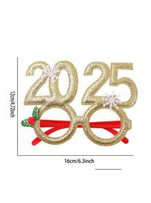 1 件圣诞节新款 2025 装饰眼镜框，圣诞节 - 彩色 - 查看 3