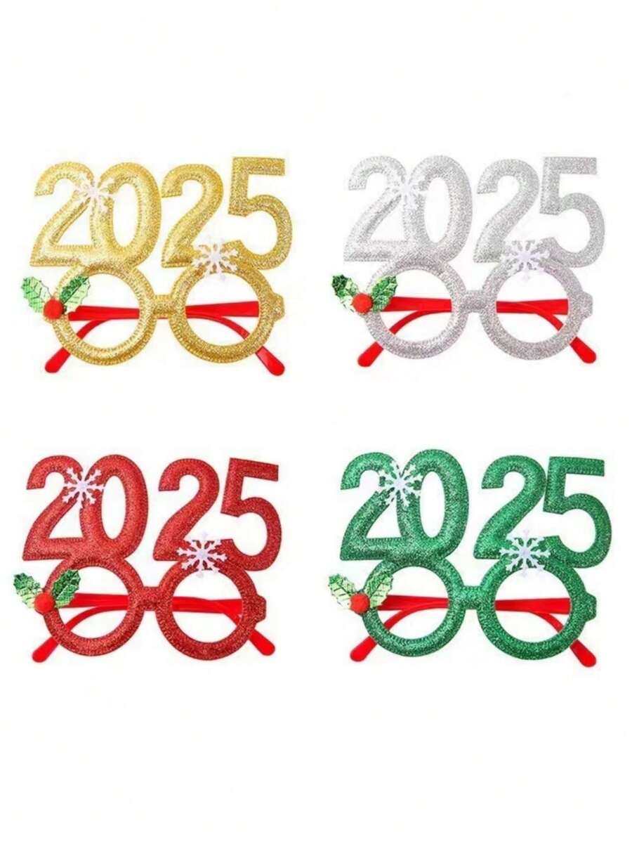 1 件圣诞节新款 2025 装饰眼镜框，圣诞节 - 彩色 - 查看 1