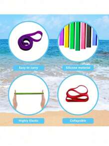 1/2/3/4/5/8/10/15/20pcs Silicone Towel Bands For Beach Chair Stretchable Beach Chair Bands Windproof Beach Towel Bands Colorful Beach Chair Clip Bands Beach Towel Holder Bands For Pool And Cruise Beach Essentials Travel Essentials (Color Random) Travel Accessories Travel Must Haves Vacation Summer Holiday School Accessories Back To School Supplies Stuff