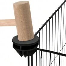 VA-Cerulean Outdoor Enclosure, Wire Enclosure, Rabbit Metal Mesh Enclosure With Door 142 X 72 X 36 Cm (12PCS) / 142 X 72 X 72 Cm (24PCS) Small Animal Enclosure, Small Animal Cage, Rabbit Hutch For Indoor And Outdoor Use, Black - 黑色 - 查看 5