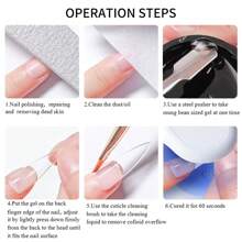 XEIJAYI 1pc 100g Transparent Soft Nail Tips Gel Polish For False Nails UV Glue Nail Extension Function Design Manicure Tools - Trong sáng - Xem 8