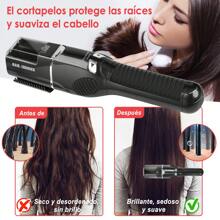 Máquina Cortador de Puntas Abiertas para Cabello Seco, dañado y Quebradizo, Máquina Cortadora de Puntas Abiertas sin Cable Máquina Cortadora de Puntas Abiertas para Cortar las Puntas Abiertas del Cabello barberia - Negro - Ver 7