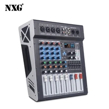 NGUVMN MX-4 4-Channel Professional Mixing Console With Power Amplifier, 8-Channel High-Power Stage Performance Mixing System, Bluetooth, Reverb, And EQ Effects, Wireless Microphone, Flight Case Included - Multicolor - View 12