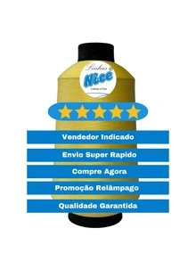 NICE LINES Overlock Thread 500g - 1 Cone White, Black, Colored - Màu vàng - Xem 4