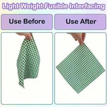 1 Roll, 11.8"X 15yd Iron-On Fusible Interfacing For Sewing And Crafts - Lightweight Polyester Interfacing For Apparel, Bags, And Home Decoration