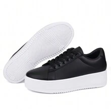 Women Fashion Sneakers Low-Top Comfort Platform Sneakers Lace-Up Stylish Walking Shoes Tennis Shoes