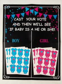 Gender Reveal Decorations - 54 Voting Gender Reveal Games Gender Reveal Ideas Boy Or Girl Baby Shower Games Party Supplies For Gender Reveal Voting Use Gender Reveal Decorbaby Shower Family Decorations Gifts
