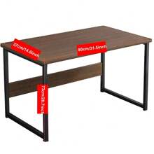 1pc Computer Desk Laptop Pc Study Table Home Office Desk Furniture Workstation Table - Brown - View 2