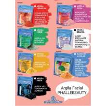 Kit 3 Clay Powder White, Yellow, Red, Black, Pink, Green And Clay Blend With Niacinamide Vegan Phallebeauty - 混合 - 查看 2